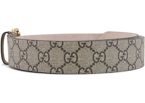 Gucci Belt Supreme Kingsnake Brown in Canvas with Gold